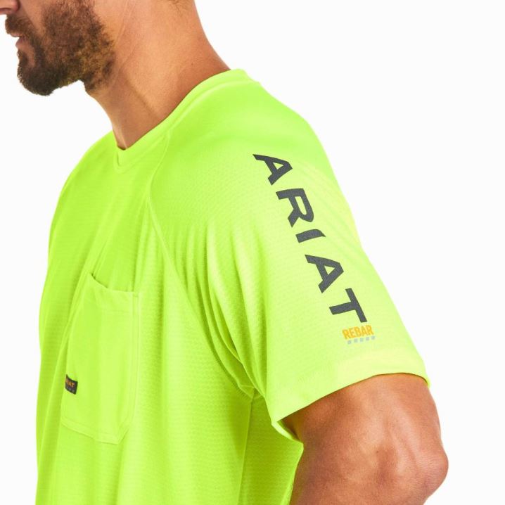 Ariat Rebar Heat Fighter T-Shirt Svetlo Zelene | MIRQn6OP