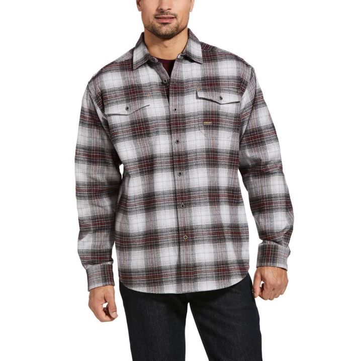 Ariat Rebar Heavyweight Flannel Shirt Sive | Uq3FLvxe