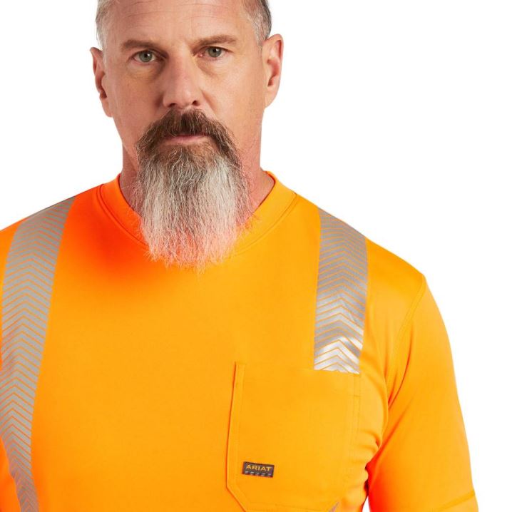 Ariat Rebar Hi-Vis ANSI T-Shirt Oranžne | 69WLOswR