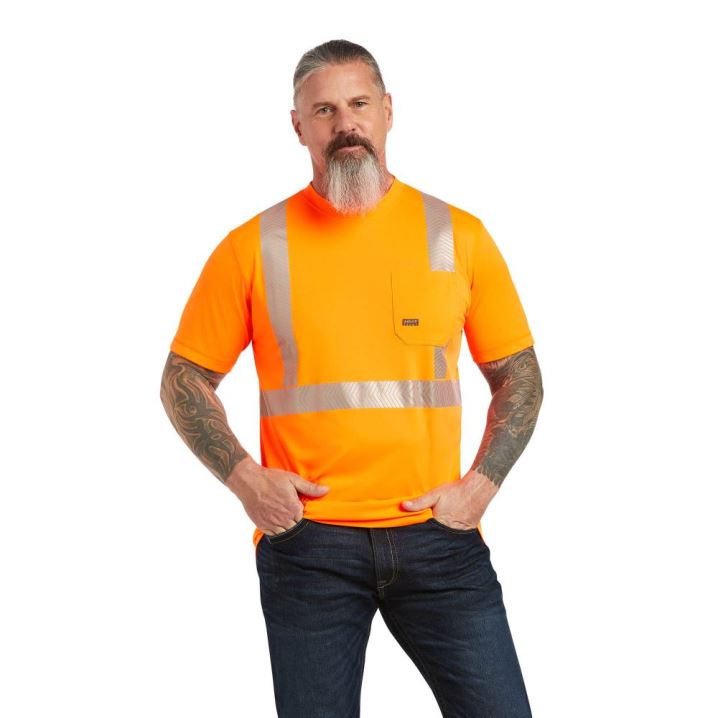 Ariat Rebar Hi-Vis ANSI T-Shirt Oranžne | 69WLOswR