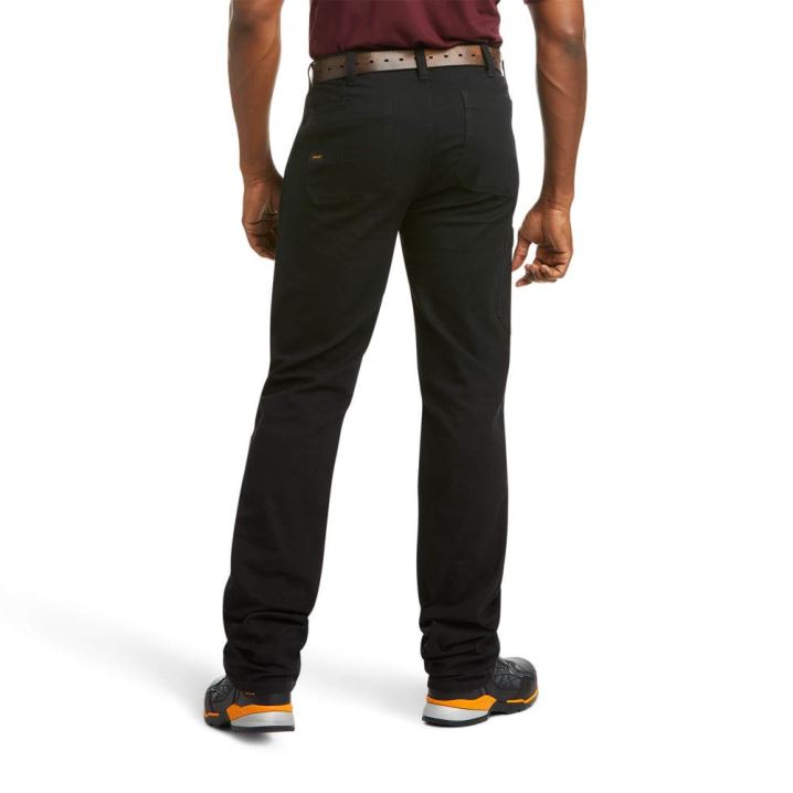 Ariat Rebar M4 Relaxed DuraStretch Made Tough Double Front Stackable Straight Leg Pant Črne | 1jGApi14