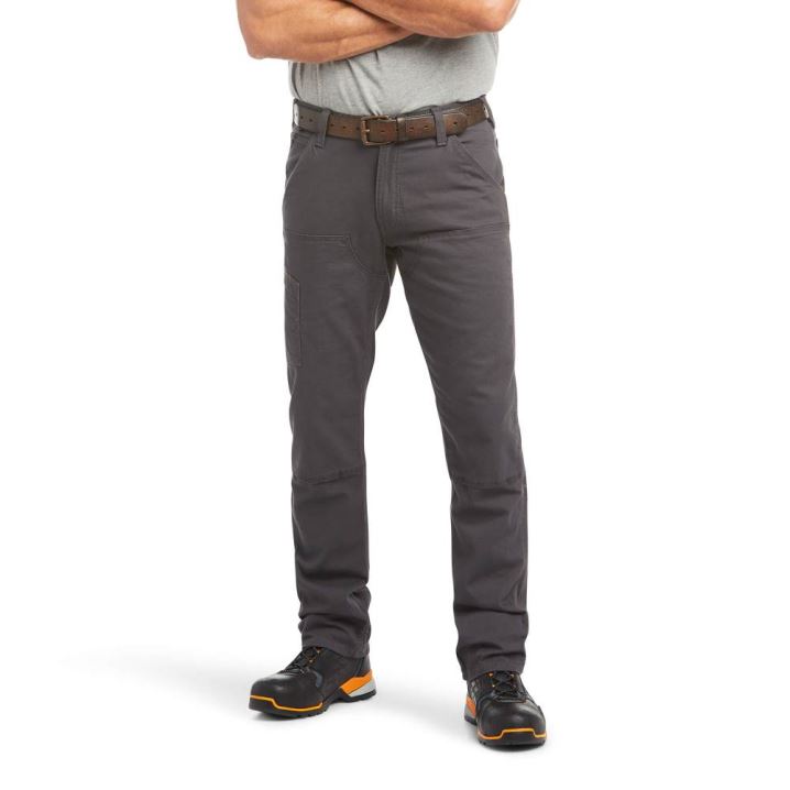 Ariat Rebar M4 Relaxed DuraStretch Made Tough Double Front Stackable Straight Leg Pant Sive | DPaOeAOw