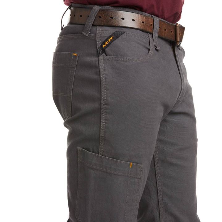 Ariat Rebar M4 Relaxed DuraStretch Made Tough Stackable Straight Leg Pant Sive | VXmWDXYK