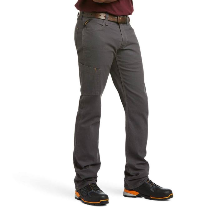 Ariat Rebar M4 Relaxed DuraStretch Made Tough Stackable Straight Leg Pant Sive | VXmWDXYK