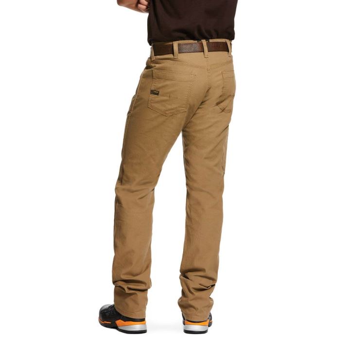 Ariat Rebar M4 Relaxed DuraStretch Made Tough Stackable Straight Leg Pant Kaki | W1WELLKb