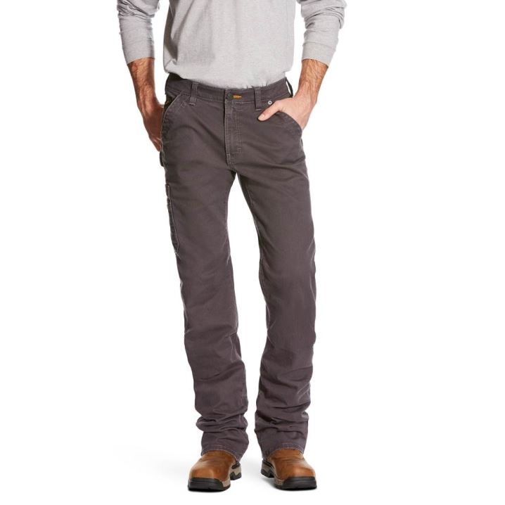 Ariat Rebar M4 Relaxed DuraStretch Washed Twill Dungaree Boot Cut Pant Sive | Hl7wRrAd