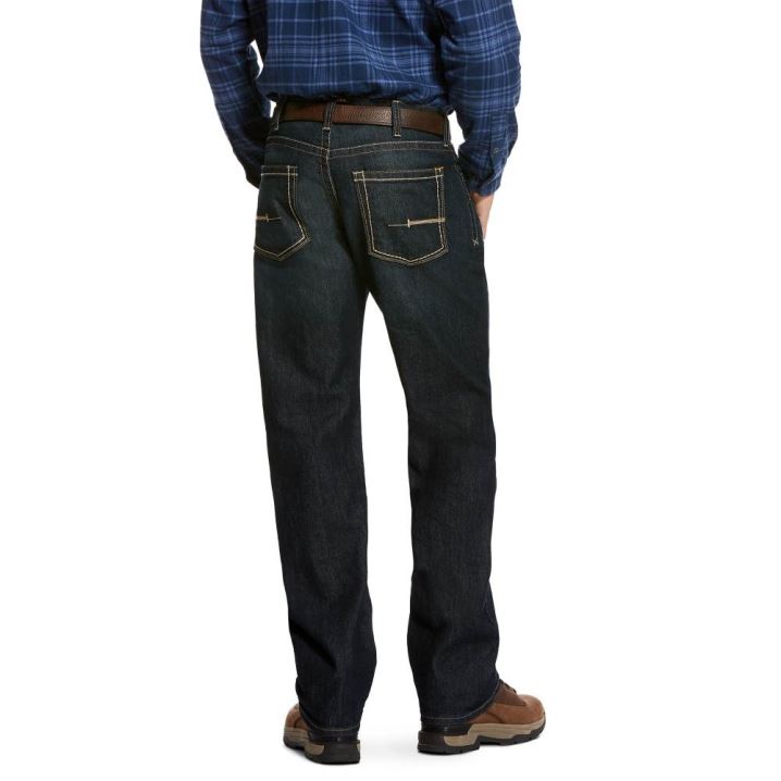 Ariat Rebar M5 Straight DuraStretch Edge Stackable Straight Leg Jean Cobalt | VanFyQO8