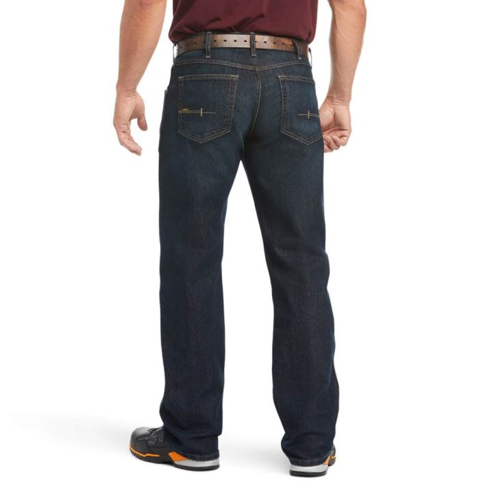 Ariat Rebar M5 Straight DuraStretch Edge Stackable Straight Leg Jean Sive Črne | ed47Ez4O