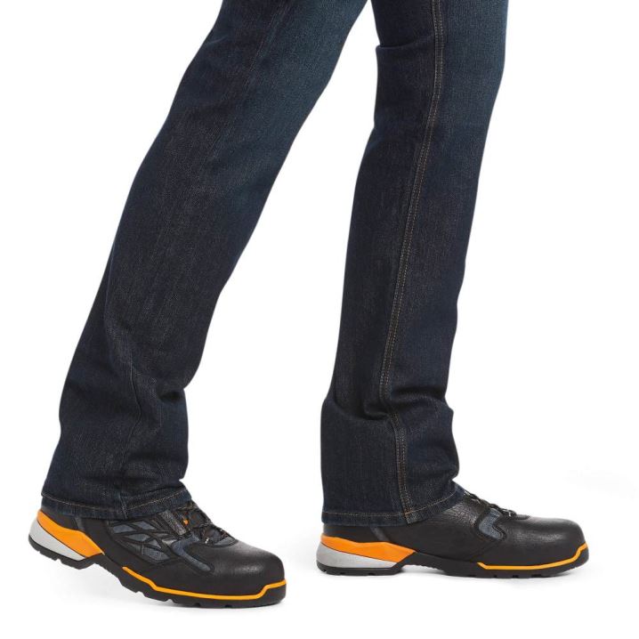 Ariat Rebar M7 Slim DuraStretch Basic Stackable Straight Leg Jean Sive Črne | g6Sw1GWt