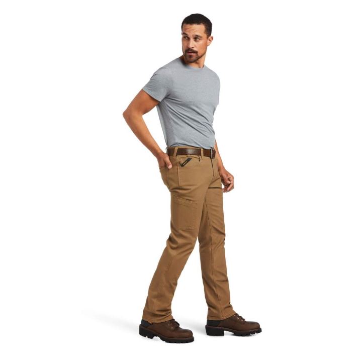 Ariat Rebar M7 Slim DuraStretch Made Tough Straight Pant Kaki | 34RtL1M6