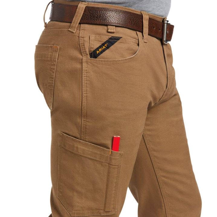 Ariat Rebar M7 Slim DuraStretch Made Tough Straight Pant Kaki | 34RtL1M6