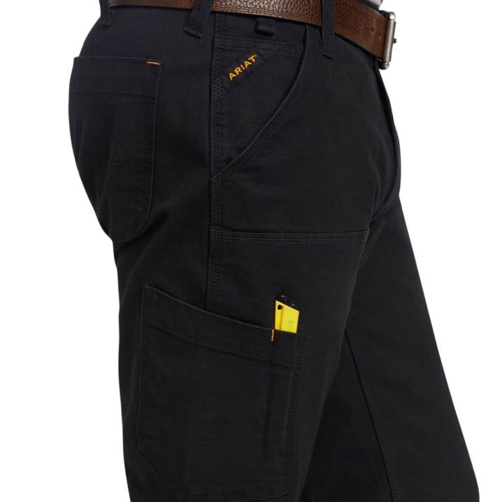 Ariat Rebar M7 Slim DuraStretch Made Tough Double Front Straight Pant Črne | DkRzbhCc