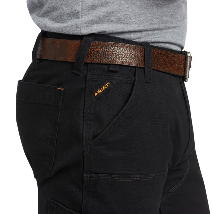 Ariat Rebar M7 Slim DuraStretch Made Tough Double Front Straight Pant Črne | DkRzbhCc