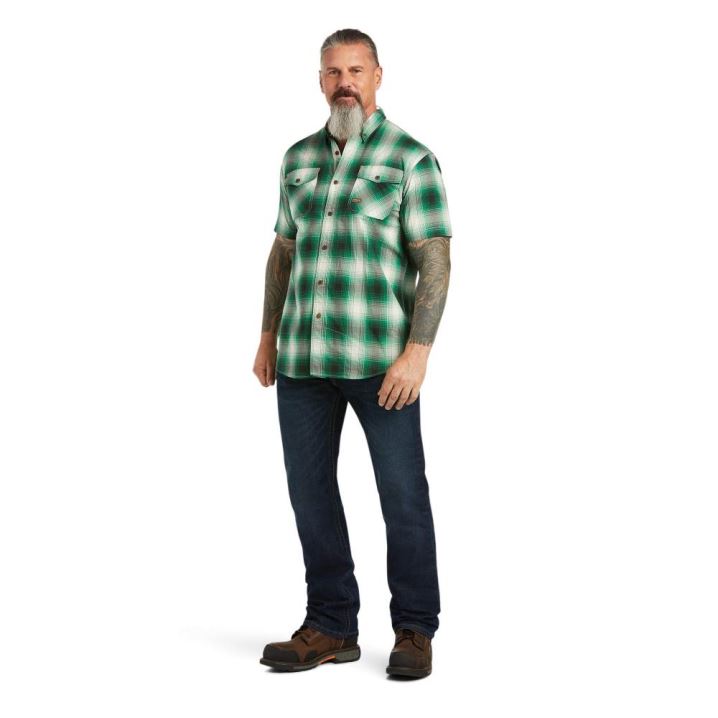 Ariat Rebar Made Tough DuraStretch Work Shirt Amazon Plaid | 0FchOb4S