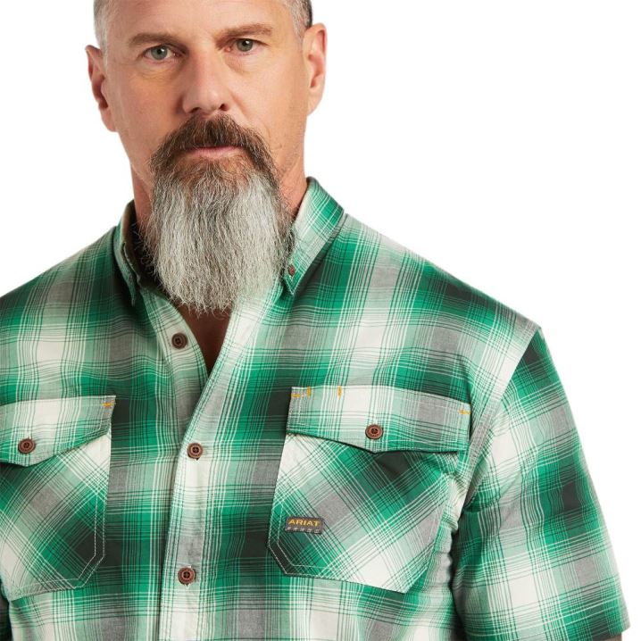 Ariat Rebar Made Tough DuraStretch Work Shirt Amazon Plaid | 0FchOb4S