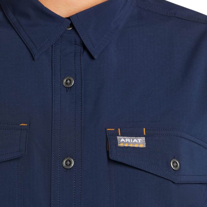 Ariat Rebar Made Tough VentTEK DuraStretch Work Shirt Temno Modre | wPUKhr3N