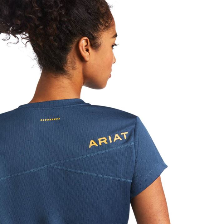 Ariat Rebar Polartec Elite All Season T-Shirt Modre Temno Zelene | m9hg3Aip