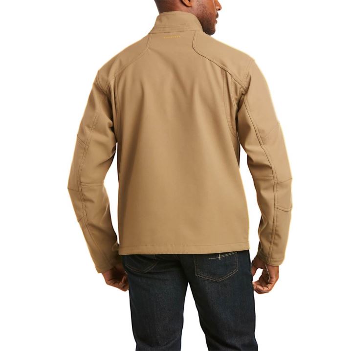 Ariat Rebar Stretch Canvas Softshell Jacket Kaki | 2OaNEi6l