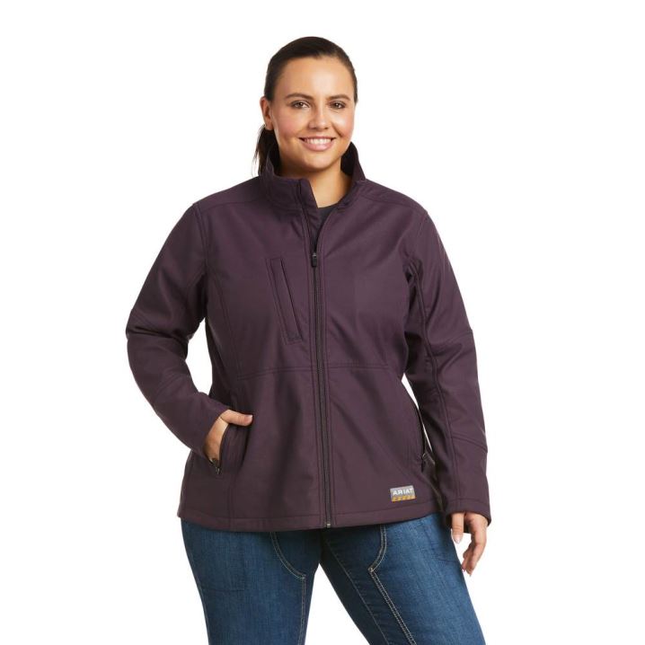 Ariat Rebar Stretch Canvas Softshell Jacket Vijolične | FyZ8f9XZ