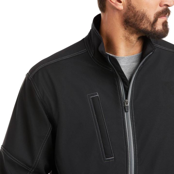 Ariat Rebar Stretch Canvas Softshell Jacket Črne | IVZfU3Mx