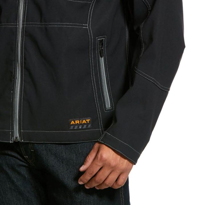 Ariat Rebar Stretch Canvas Softshell Jacket Črne | IVZfU3Mx