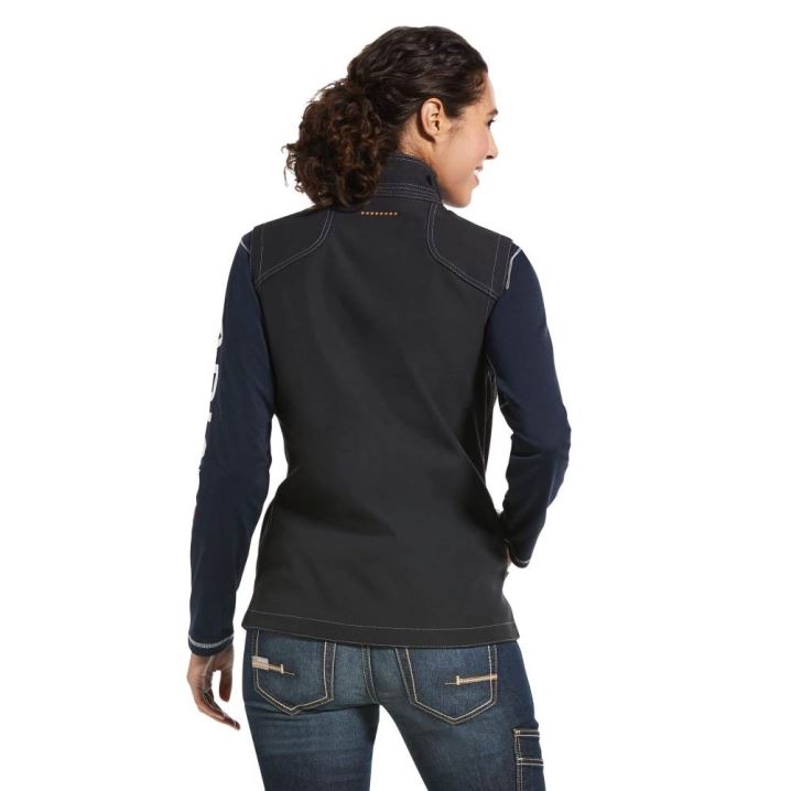 Ariat Rebar Stretch Canvas Softshell Vest Črne | VwuNZBTe