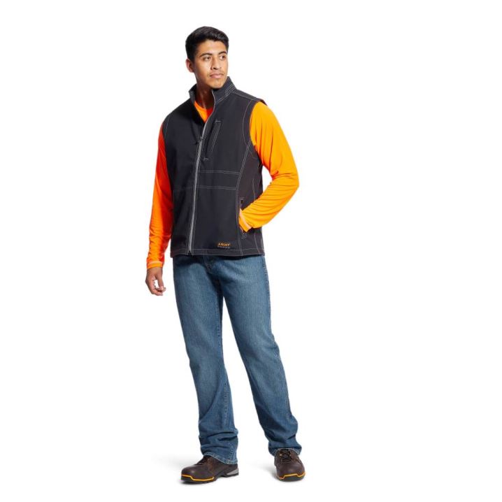 Ariat Rebar Stretch Canvas Softshell Vest Črne | bcnSWXOJ