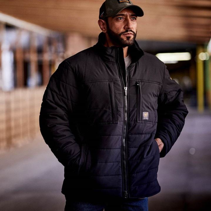 Ariat Rebar Valiant Ripstop Insulated Jacket Črne | K5ItWezq