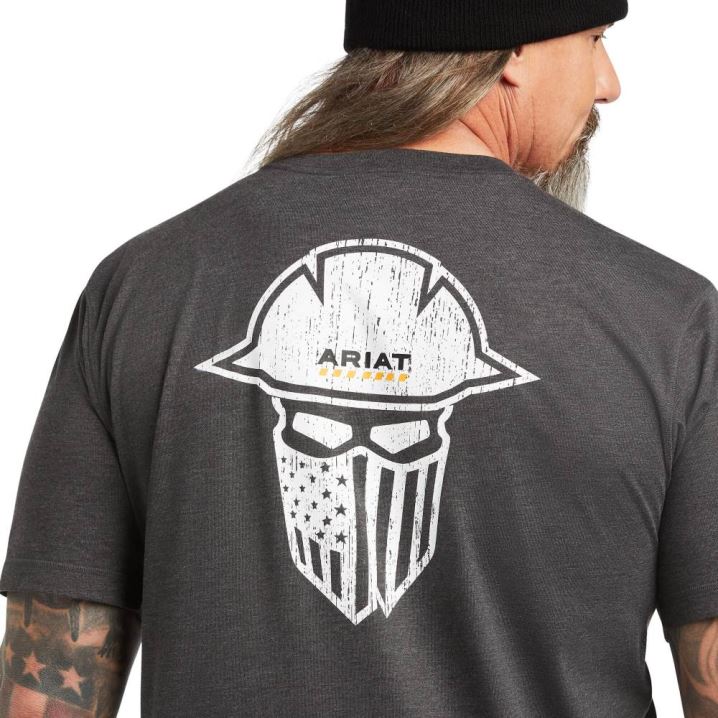 Ariat Rebar Workman Full Cover T-Shirt Sive | fmNIxAVU