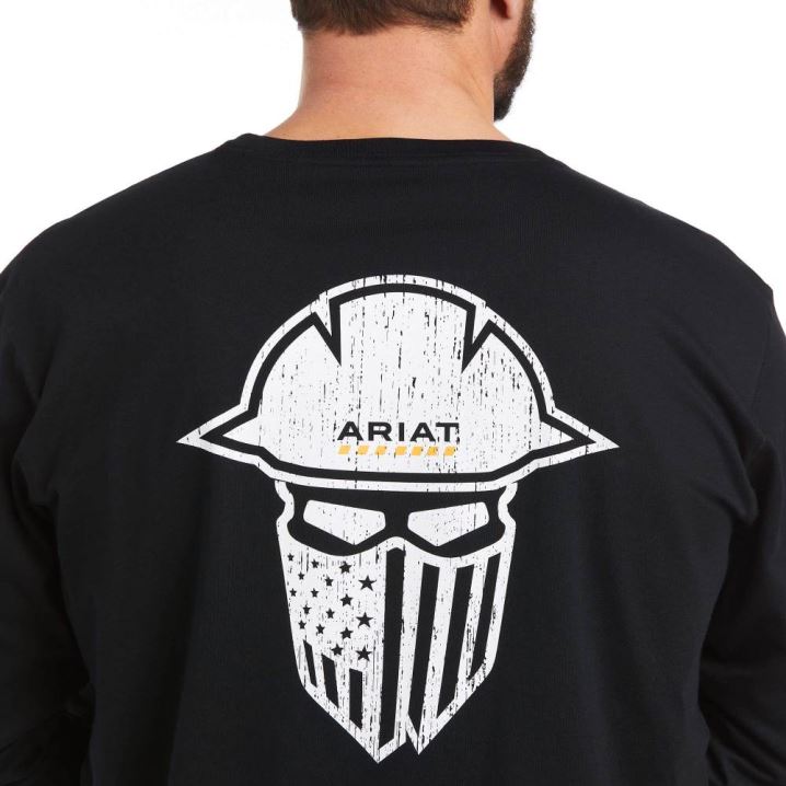 Ariat Rebar Workman Full Coverage T-Shirt Črne | p0ZvlGKG