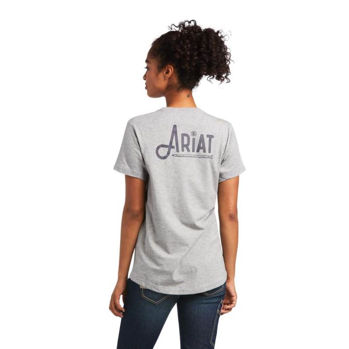 Ariat Rebar Workman Grafične Ariat Logo T-Shirt Sive | jNTc3AOu