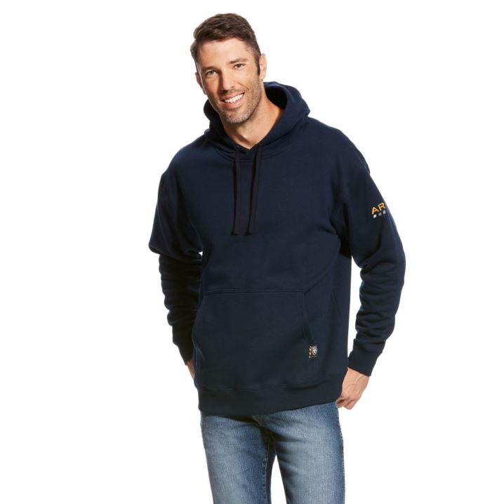 Ariat Rebar Workman Hoodie Temno Modre | 6jcjAJFj