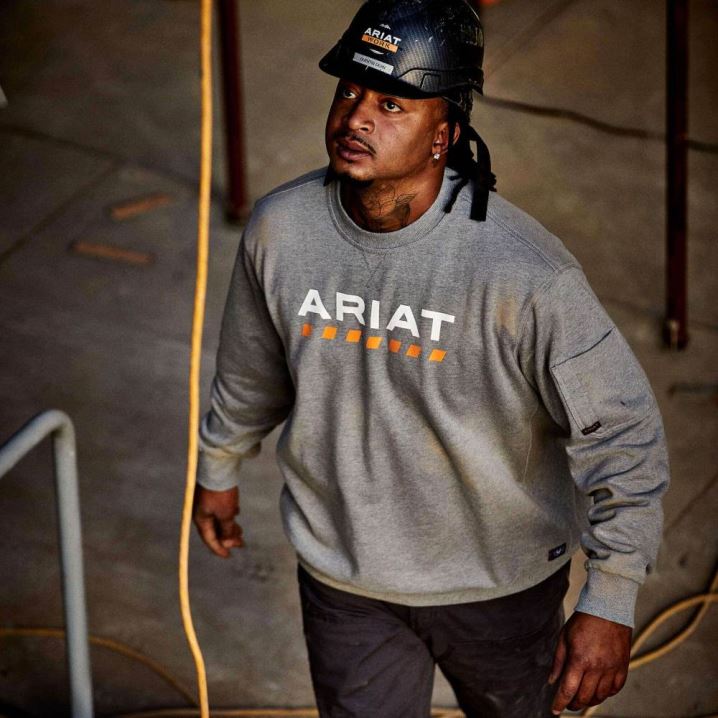 Ariat Rebar Workman Logo Sweatshirt Sive | tZ8J6jJ0