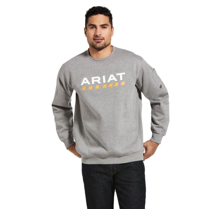 Ariat Rebar Workman Logo Sweatshirt Sive | tZ8J6jJ0