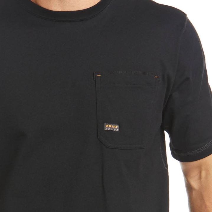 Ariat Rebar Workman Logo T-Shirt Črne | 6zTpi5DV