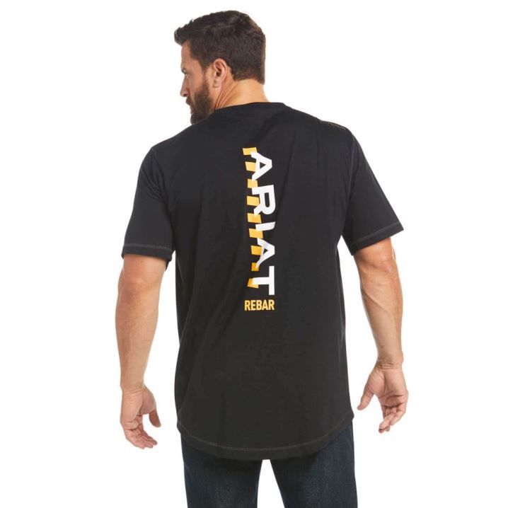 Ariat Rebar Workman Logo T-Shirt Črne | 6zTpi5DV