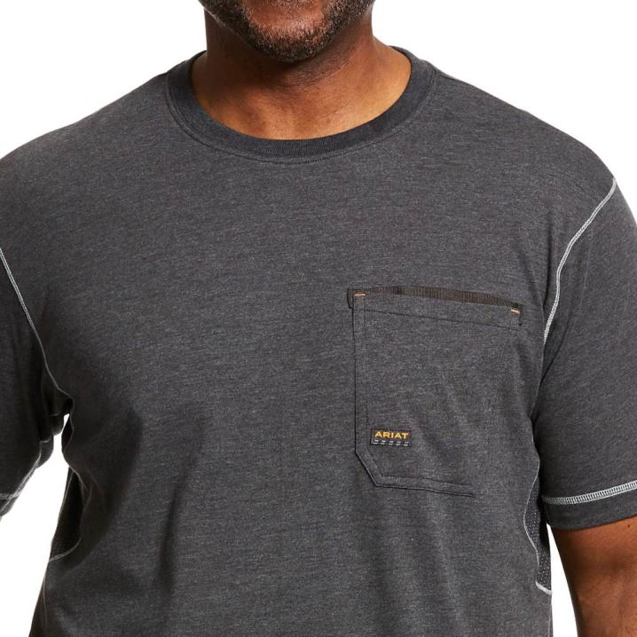 Ariat Rebar Workman T-Shirt Sive | L7jsZogq