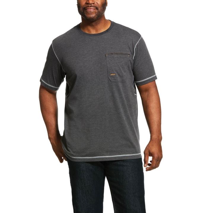 Ariat Rebar Workman T-Shirt Sive | L7jsZogq