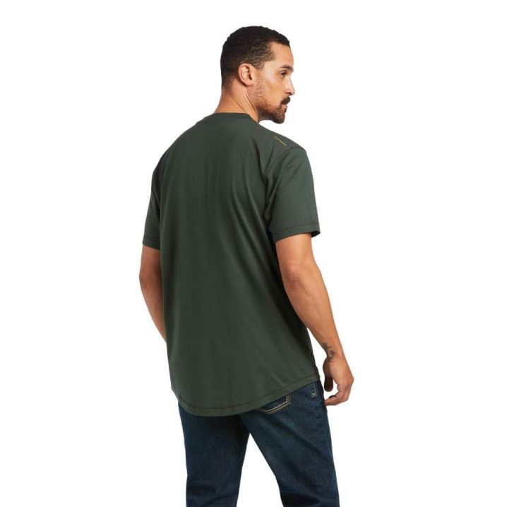 Ariat Rebar Workman T-Shirt Temno | eDKLSCoN