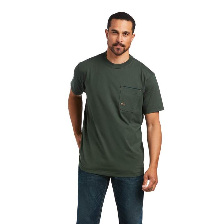 Ariat Rebar Workman T-Shirt Temno | eDKLSCoN