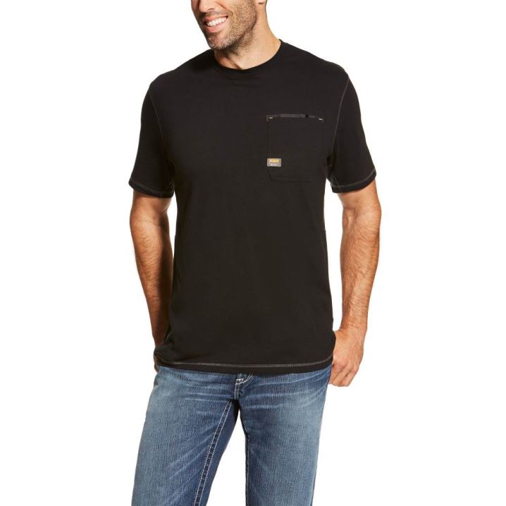 Ariat Rebar Workman T-Shirt Črne | qgoK3kpa