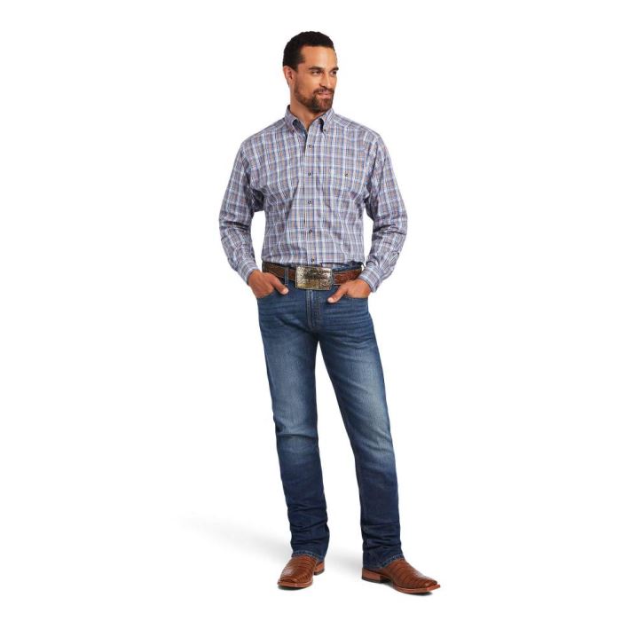 Ariat Relentless Agility Stretch Classic Fit Shirt Modre | UZDr3xci