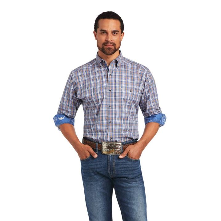 Ariat Relentless Agility Stretch Classic Fit Shirt Modre | UZDr3xci