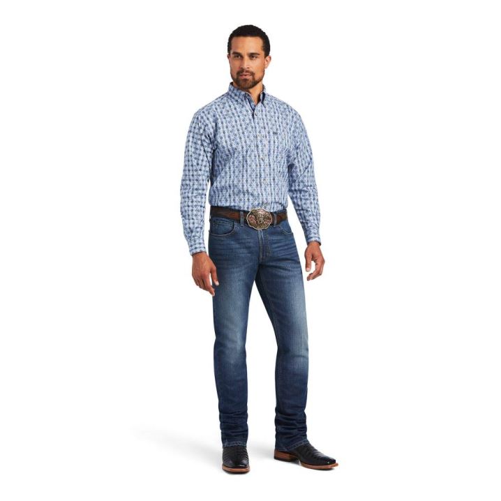 Ariat Relentless Concrete Stretch Classic Fit Shirt Modre | 3bQK5tQV