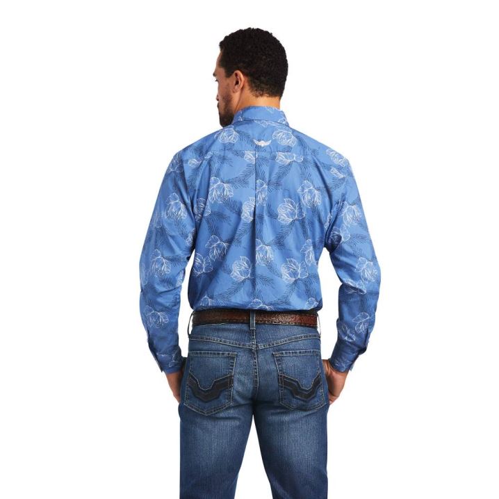 Ariat Relentless Headway Stretch Classic Fit Shirt Modre | ROXIsQcK