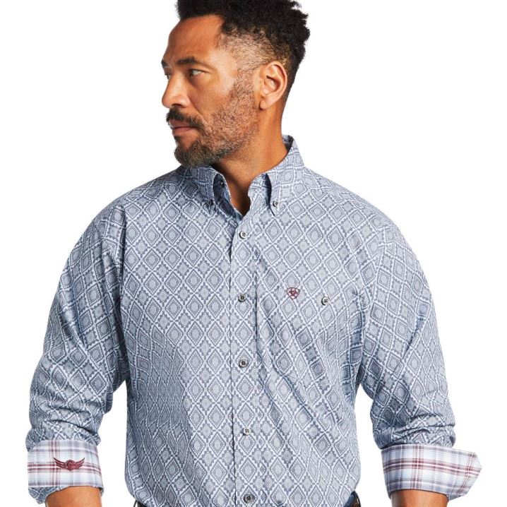 Ariat Relentless Indomitable Stretch Classic Fit Shirt Cerulean | pu50athg