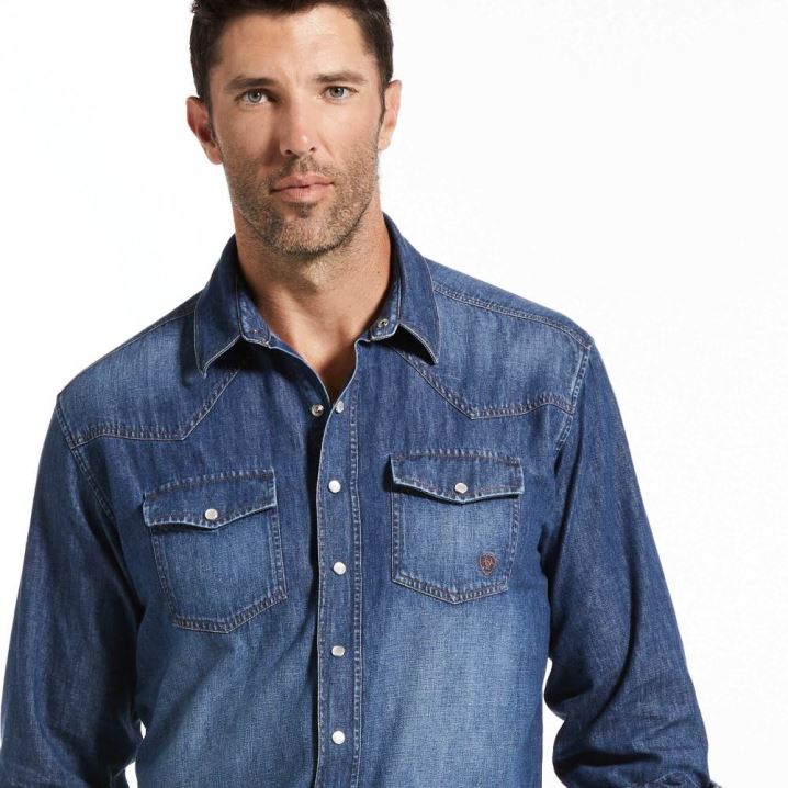 Ariat Retro Fit Denim Shirt Sive | WqC4F0Ke