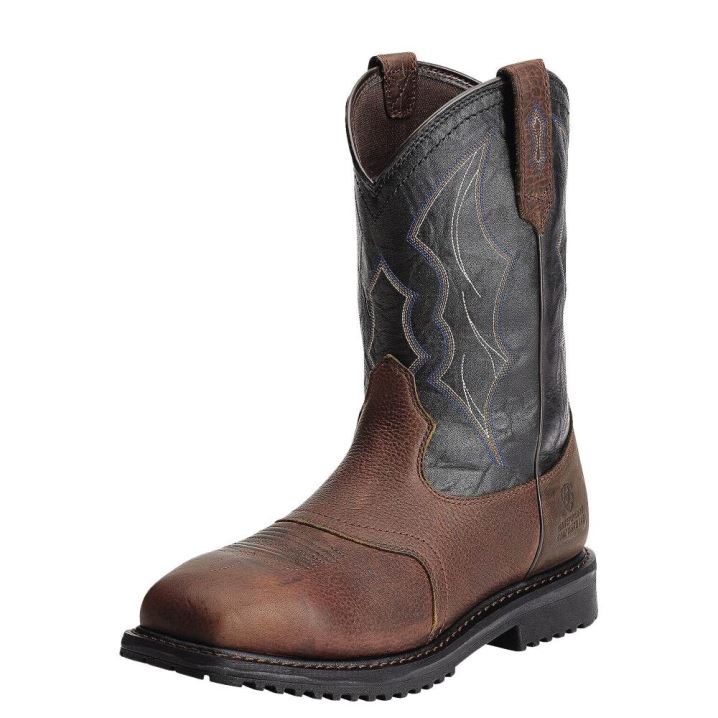 Ariat RigTek Wide Square Toe Waterproof Composite Toe Work Boot Rjave | eJwEwkkz