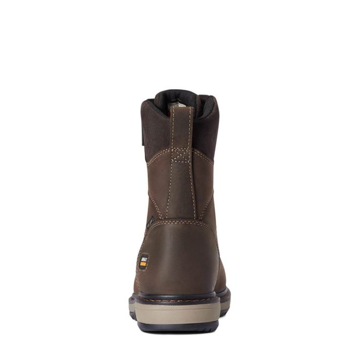 Ariat Riveter 8" CSA Glacier Grip Waterproof 400g Composite Toe Work Boot Temno Rjave | Rsgpu49j