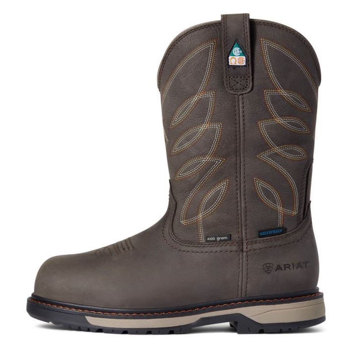 Ariat Riveter CSA Glacier Grip Waterproof 400g Composite Toe Work Boot Temno | eXYwTBdP